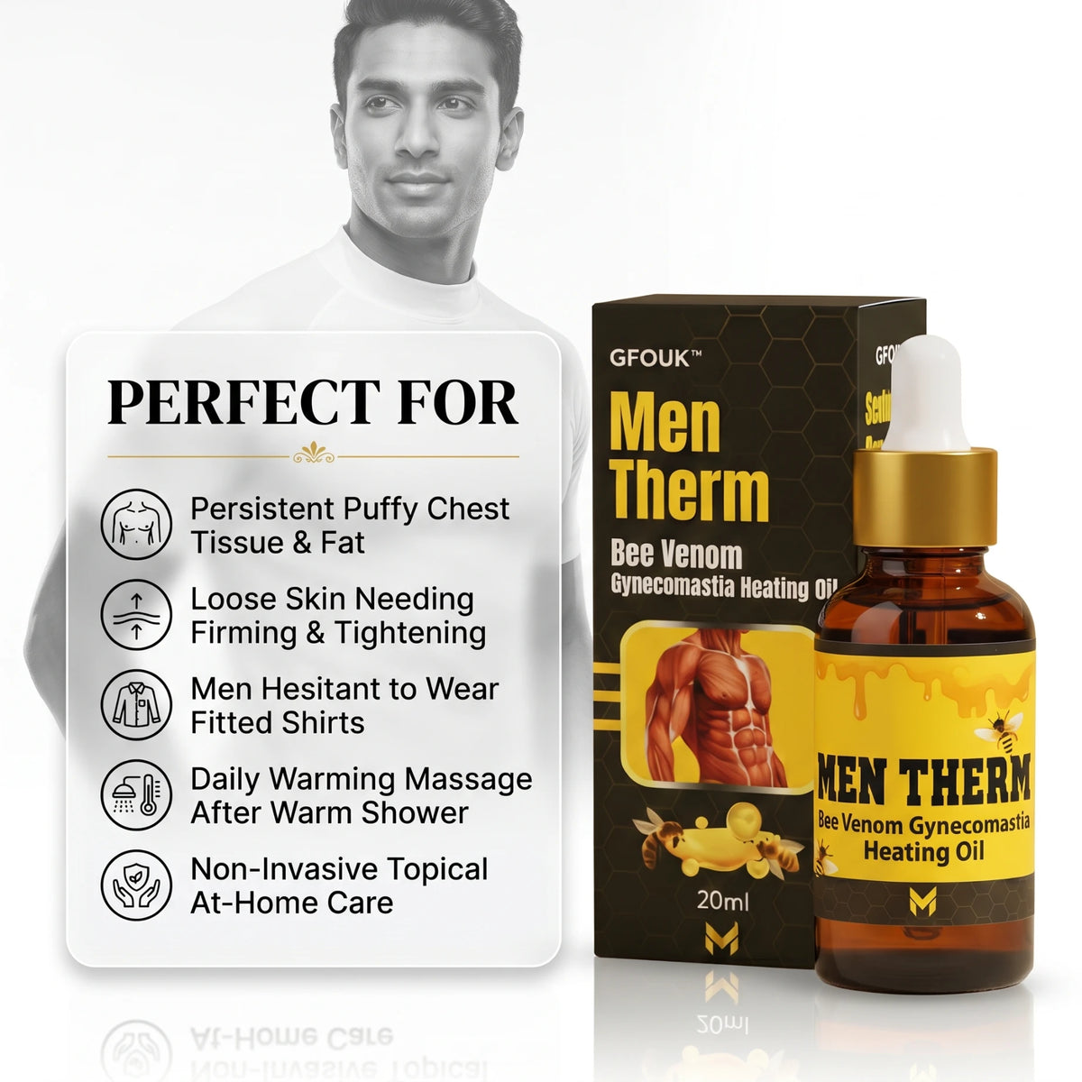 ChestSculpt™ Bee Venom Gynecomastia Oil – Men's Chest Fat Reduction & Firming Formula