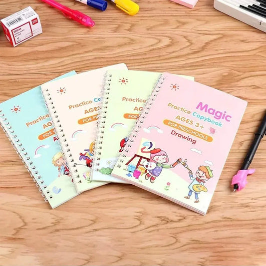 Sank Magic Practice Copybook (Set Of 4 Books) + Gift