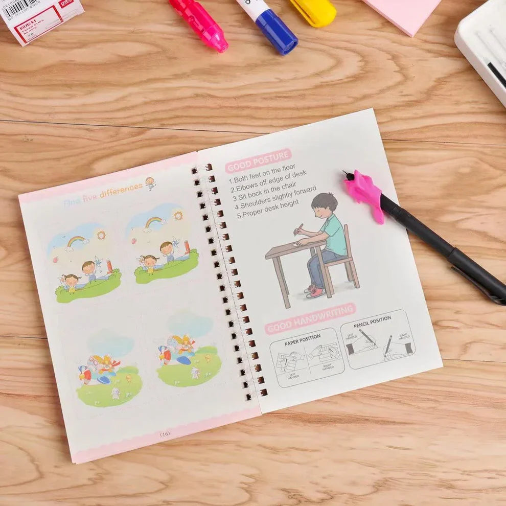 Sank Magic Practice Copybook – Set of 4 Books + Gift | Kids Handwriting & Learning Kit