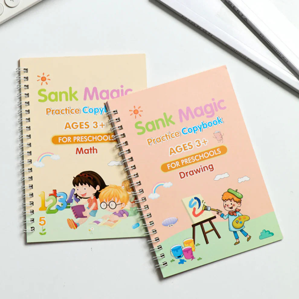 Sank Magic Practice Copybook – Set of 4 Books + Gift | Kids Handwriting & Learning Kit