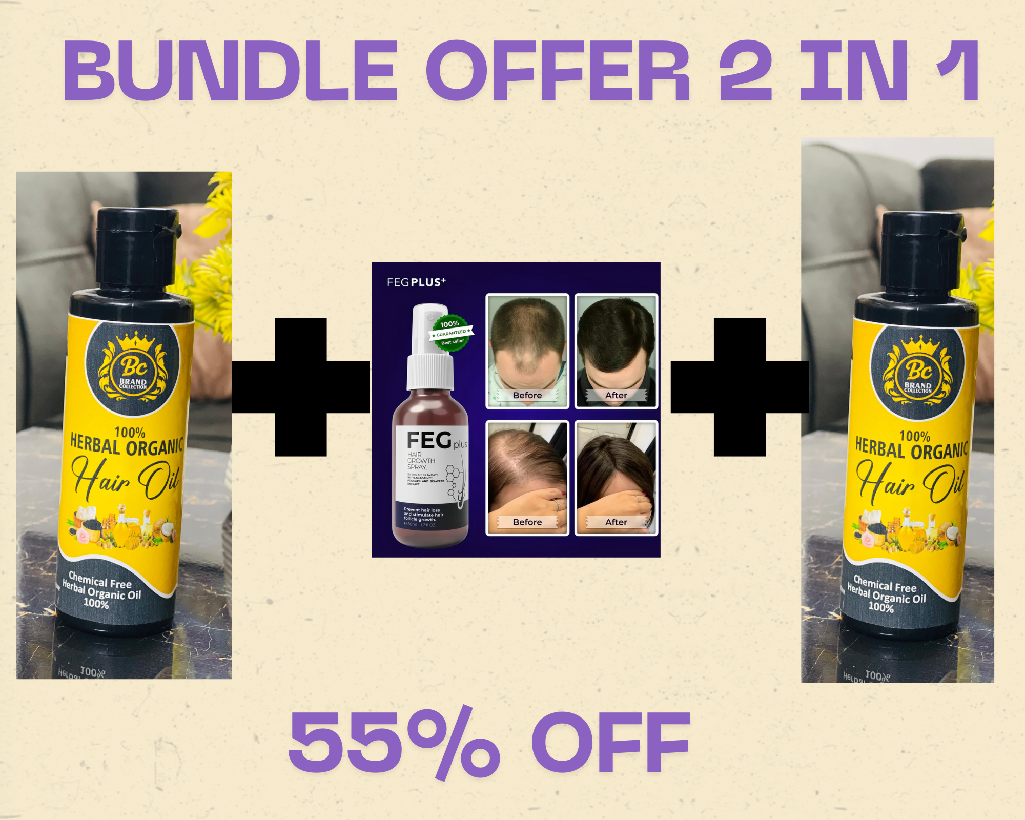 Organic Hair Oil (100% Herbal & Chemical Free)