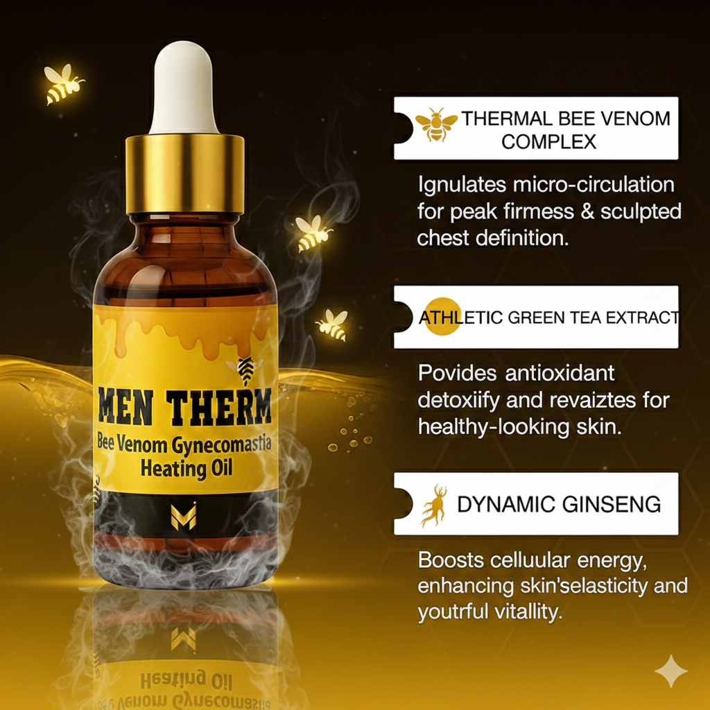 ChestSculpt Bee Venom Gynecomastia Firming Oil – Men’s Fast-Acting Heating Formula