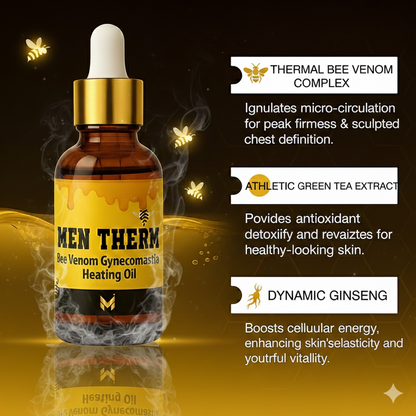 ChestSculpt Bee Venom Gynecomastia Firming Oil – Men’s Fast-Acting Heating Formula