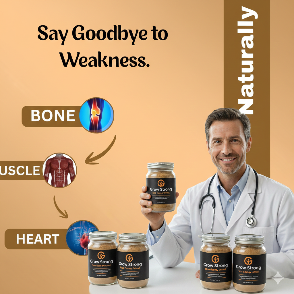 Grow Strong Pure Energy: Premium Natural Dry Fruit Mix – Unsweetened, High-Protein & Fiber-Rich Snack