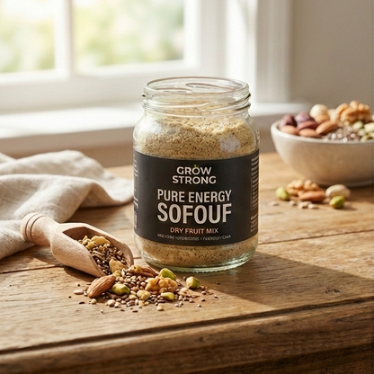 Grow Strong Pure Energy: Premium Natural Dry Fruit Mix – Unsweetened, High-Protein & Fiber-Rich Snack