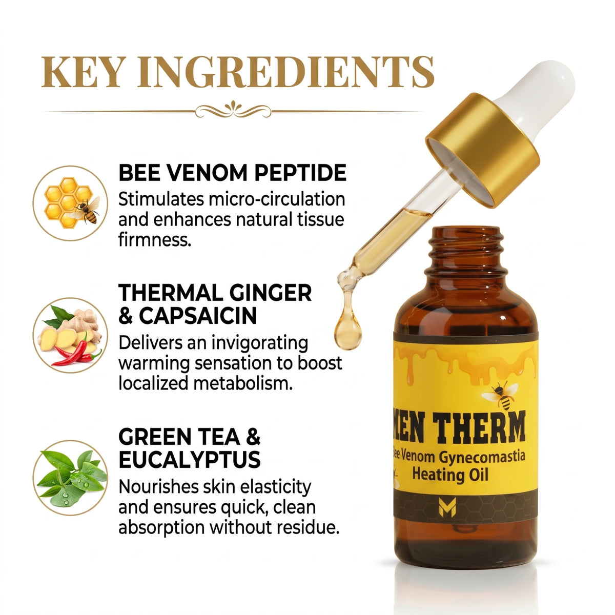 ChestSculpt™ Bee Venom Gynecomastia Oil – Men's Chest Fat Reduction & Firming Formula