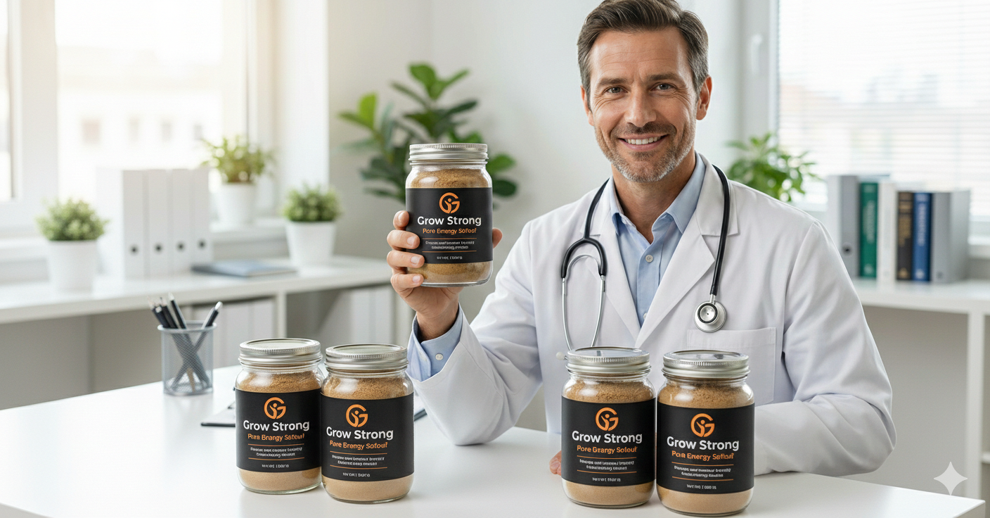 Grow Strong Pure Energy: Premium Natural Dry Fruit Mix – Unsweetened, High-Protein & Fiber-Rich Snack