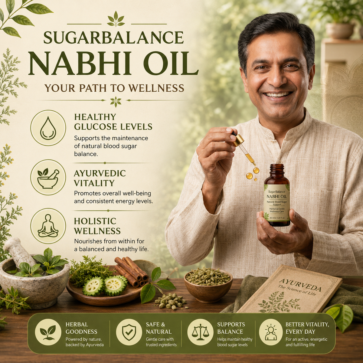 Sugar Nabhi Oil – Navel Massage Oil, 30 ml
