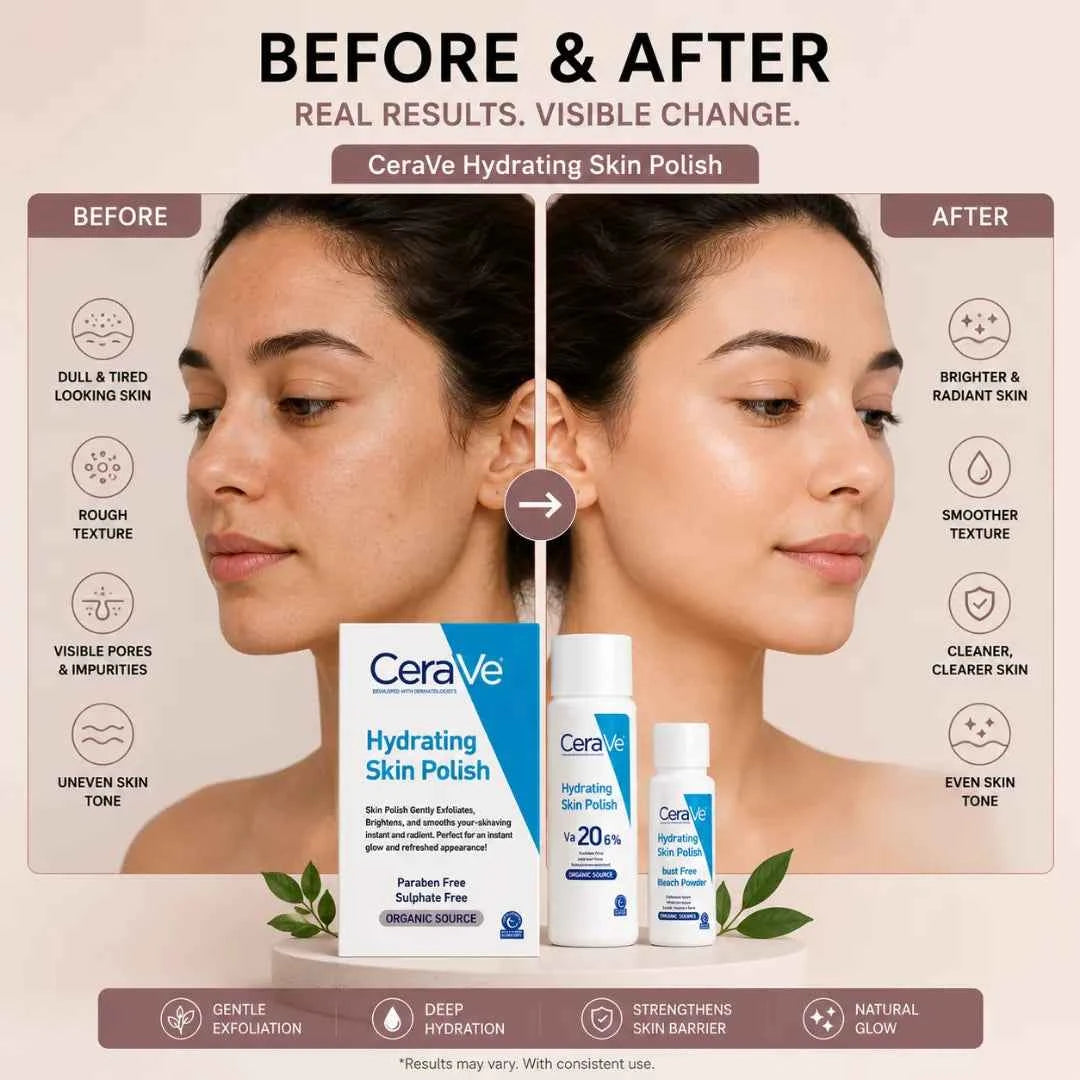 Hydrating Skin Polish Before and After Results