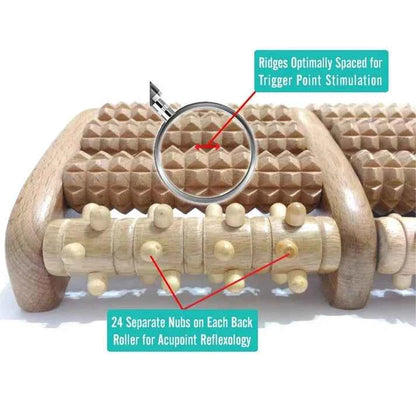 Wooden Foot Massager Roller – Plantar Fasciitis & Foot Pain Relief
